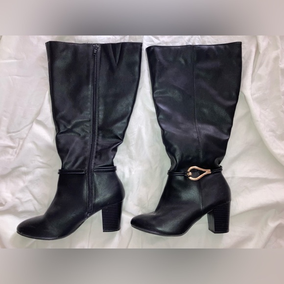 Dexflex Comfort Knee High Black Boots 7 1/2 Wide - Picture 3 of 17